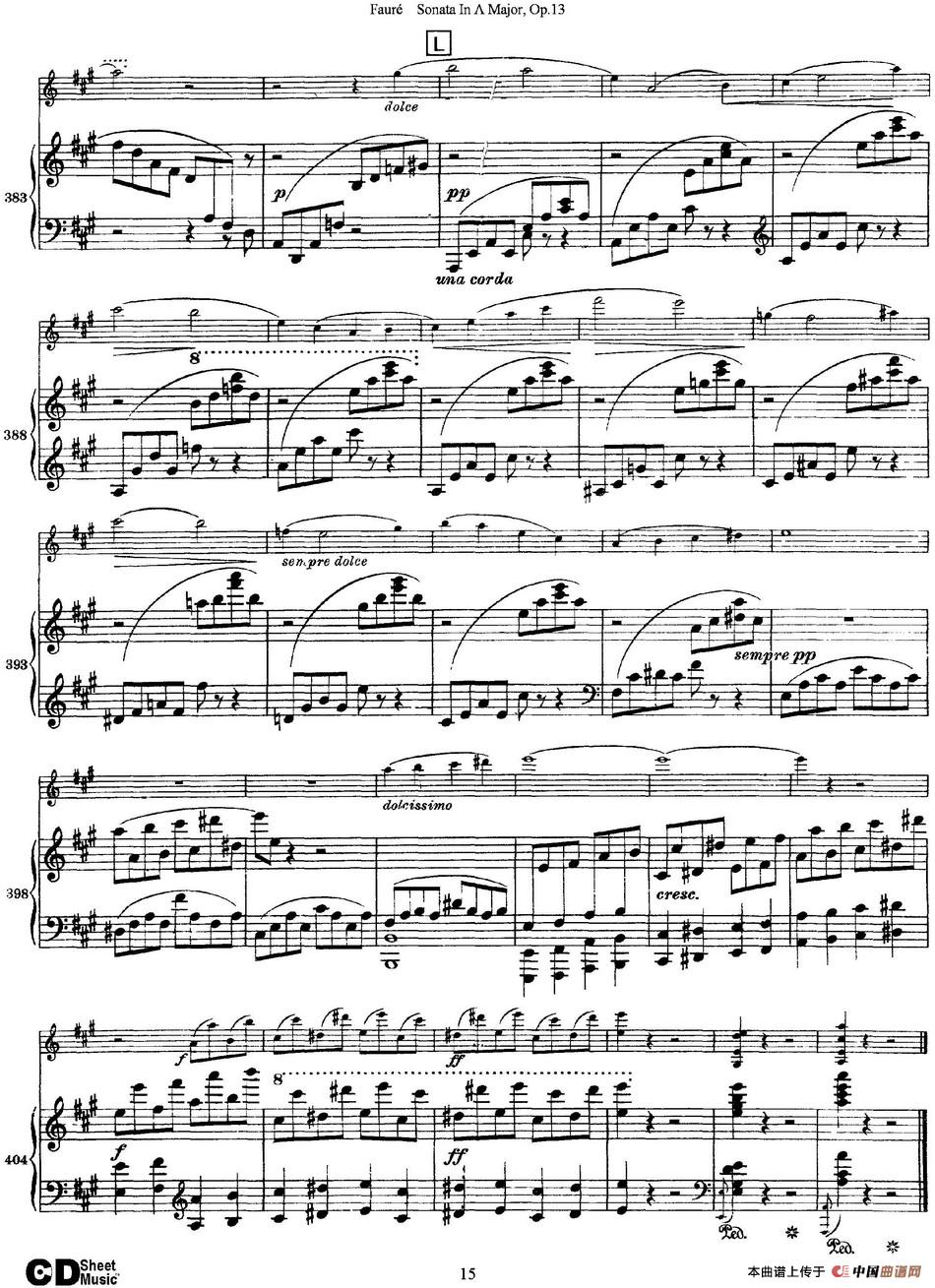 Violin Sonata No.1 Op.13（小提琴+钢琴伴奏）