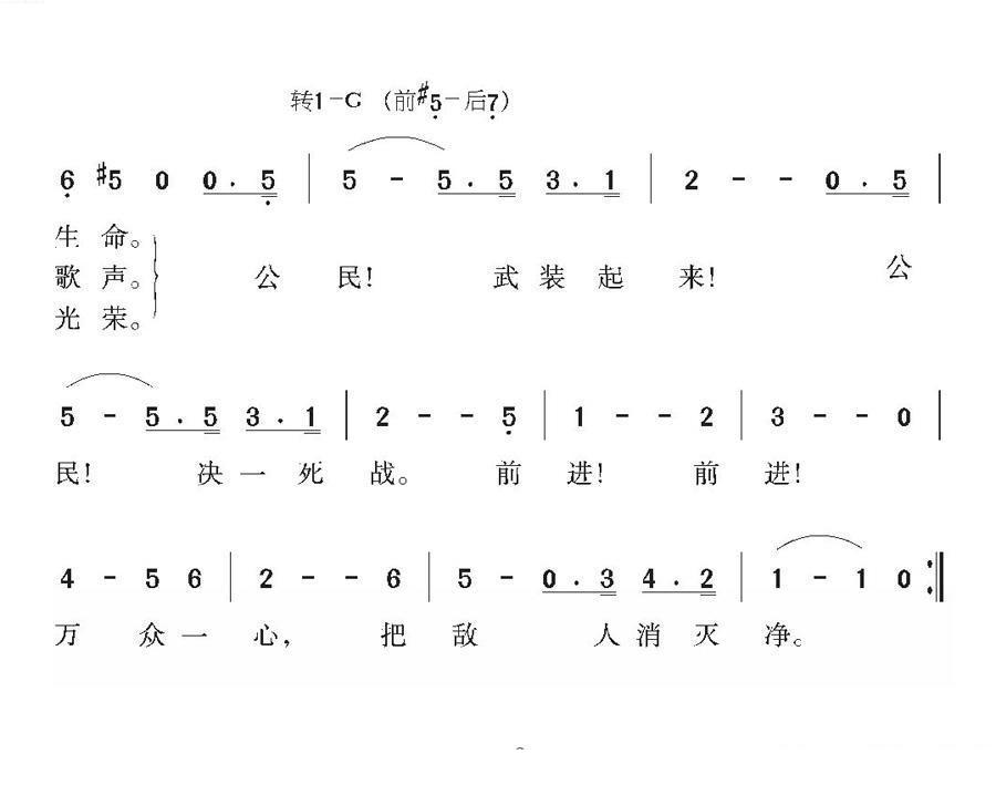 [法]马赛曲简谱