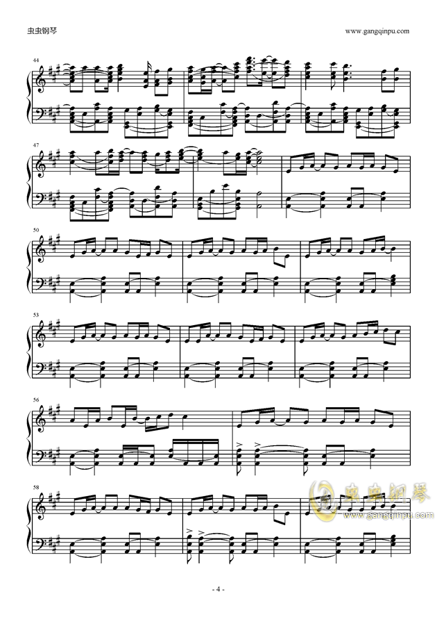 《平凡之路》高还原完整演奏版钢琴谱