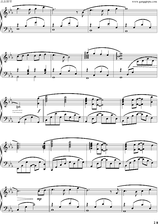 天空之城主题曲完整版钢琴谱