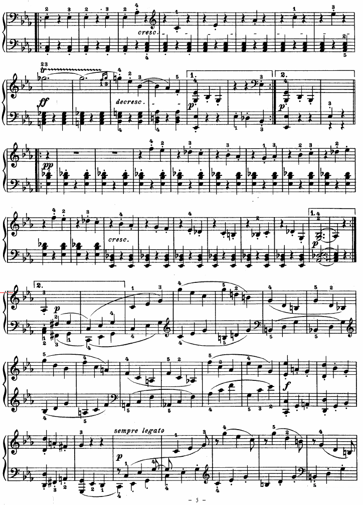 钢琴曲谱 SONATE（第十三钢琴奏鸣曲-Op.27 No.1）