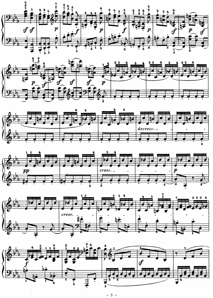 钢琴曲谱 SONATE（第十三钢琴奏鸣曲-Op.27 No.1）