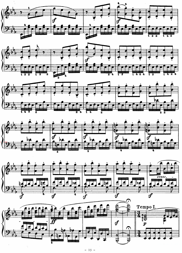 钢琴曲谱 SONATE（第十三钢琴奏鸣曲-Op.27 No.1）