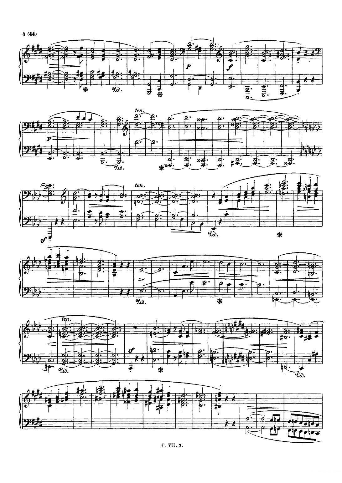 钢琴曲谱 钢琴谐谑曲Chopin Scherzo（No.4 E大调，Op.54）