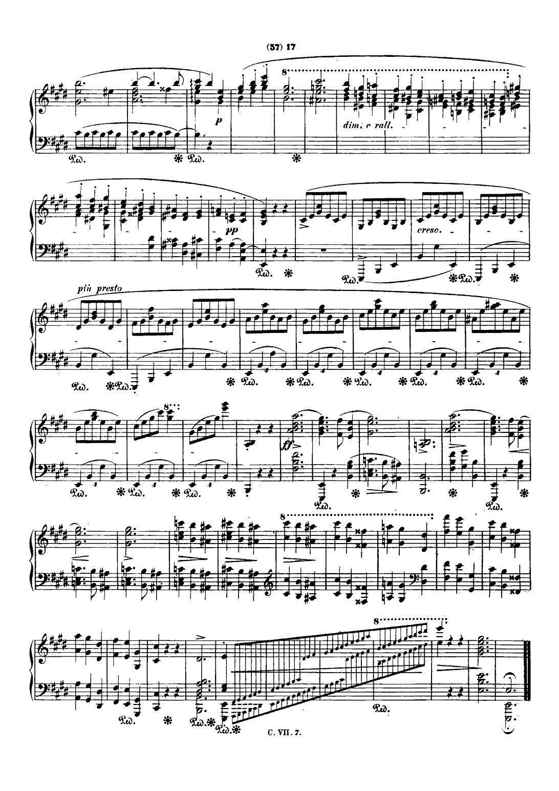 钢琴曲谱 钢琴谐谑曲Chopin Scherzo（No.4 E大调，Op.54）