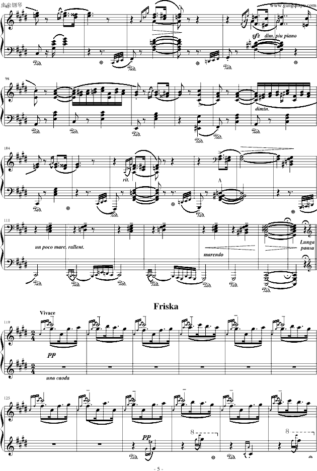 钢琴曲谱 匈牙利狂想曲第2号