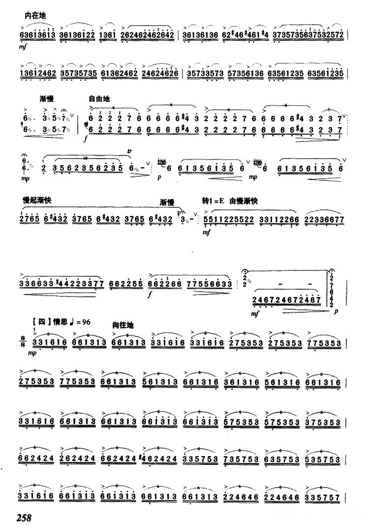 扬琴乐谱曲谱 金翎思――满乡随想（九级）