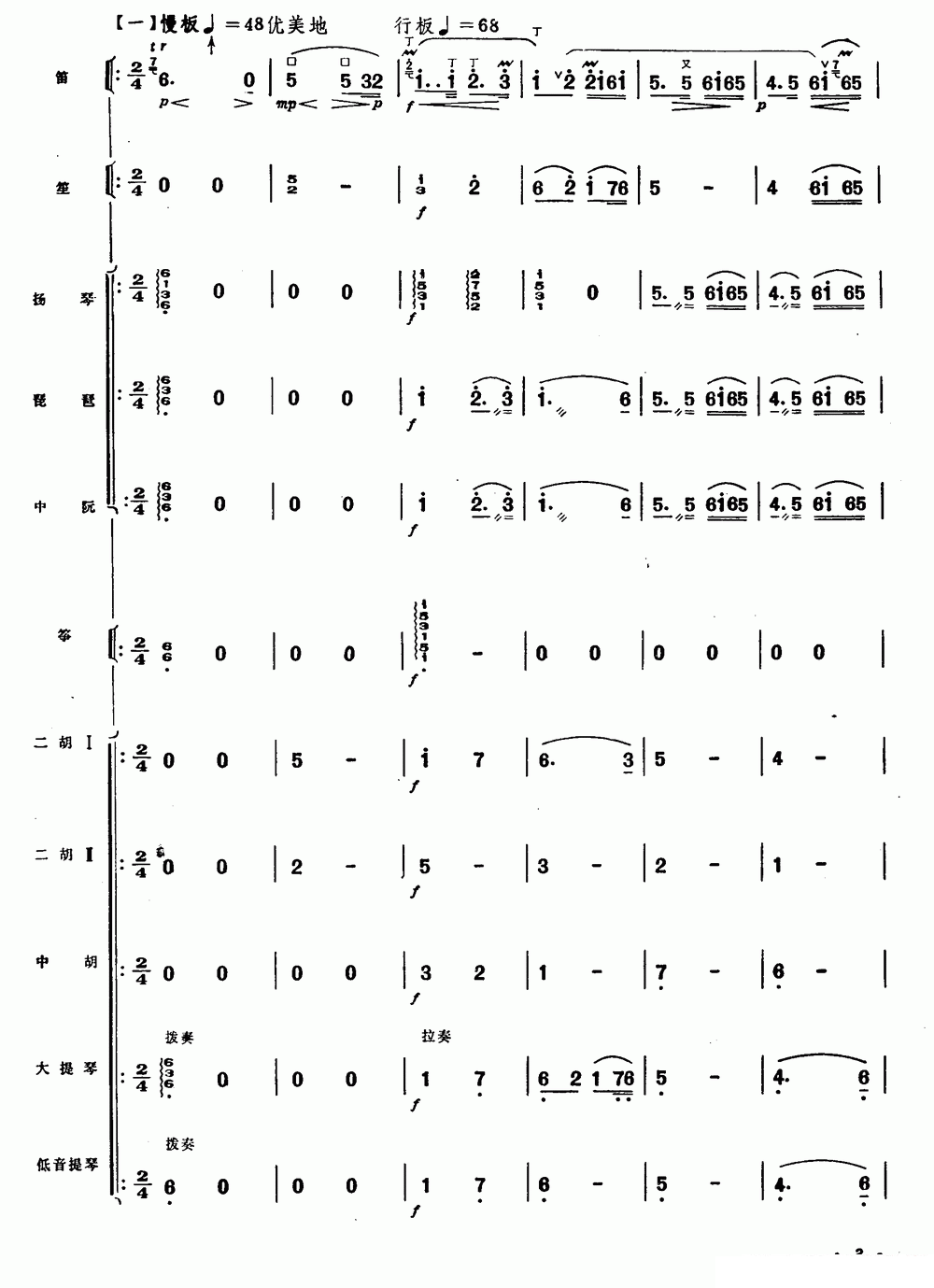 笛箫乐谱曲谱 金陵游（笛子+乐队合奏）