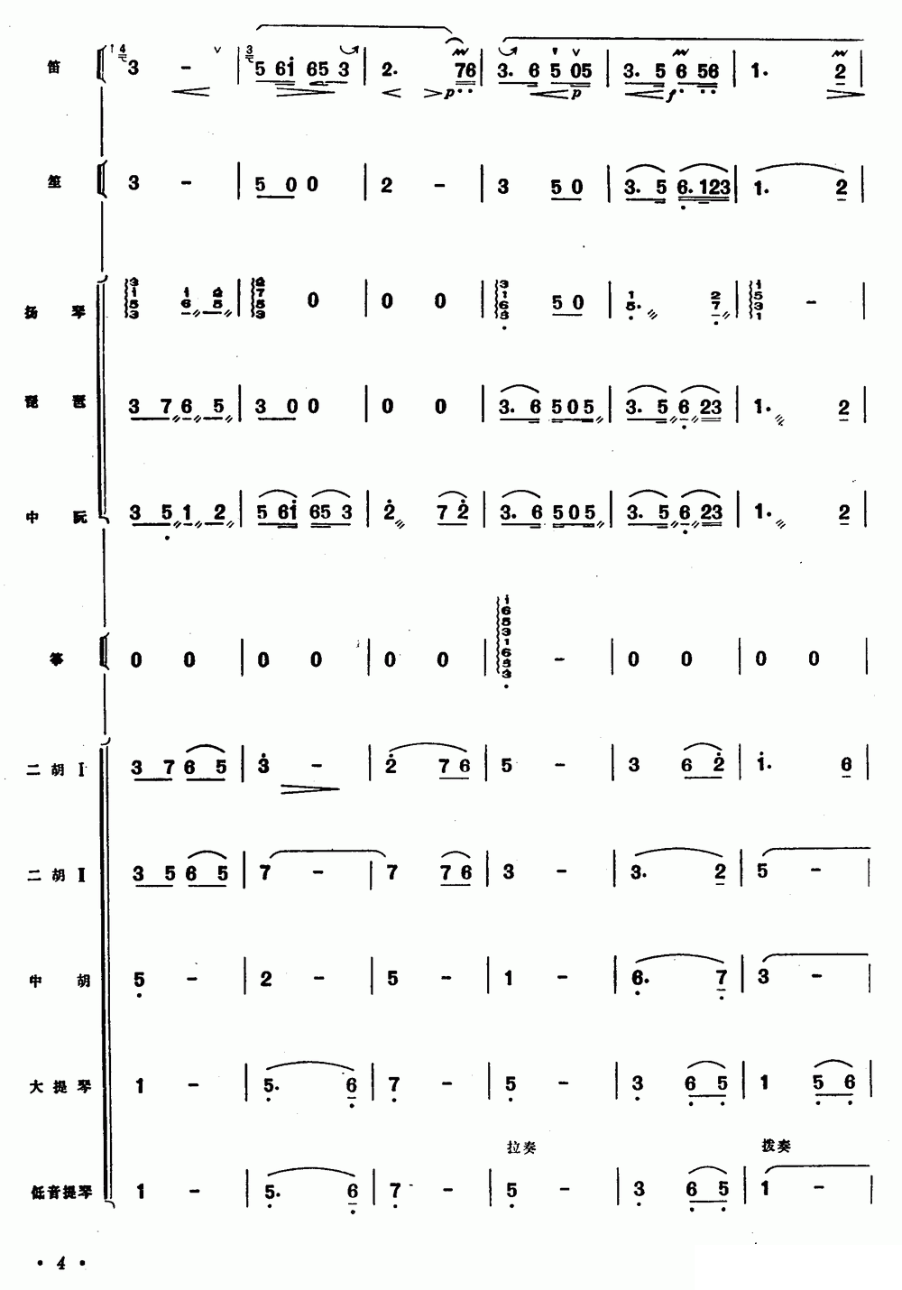 笛箫乐谱曲谱 金陵游（笛子+乐队合奏）