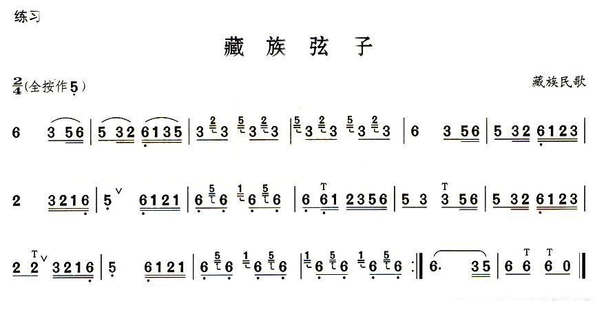 葫芦丝乐谱曲谱 葫芦丝技巧练习之五：倚音练习