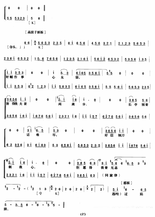 京剧戏曲谱 《野猪林》第十场（唱谱）