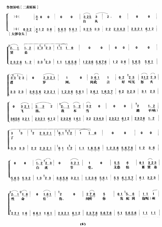 京剧戏曲谱 《野猪林》第十场（唱谱）