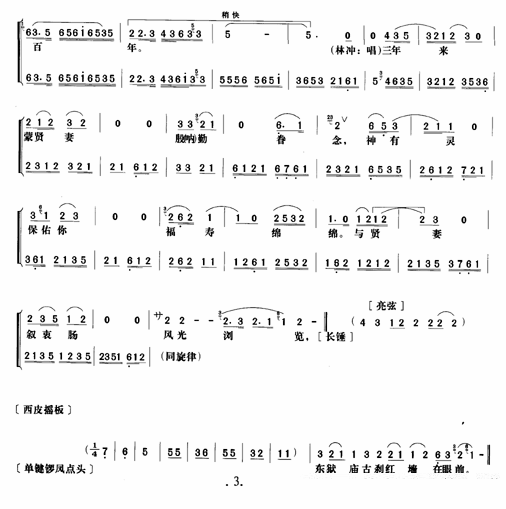 京剧戏曲谱 《野猪林》第二场（唱谱）