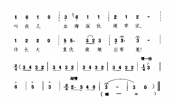 越剧戏曲谱 《白蛇传》白素贞唱段：见吾儿好比刀穿胸