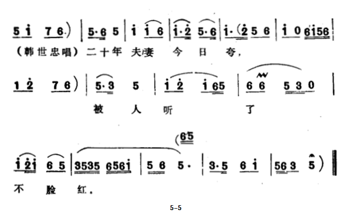 越剧戏曲谱 戎马生涯二十春（选自《双烈记·夸夫》）