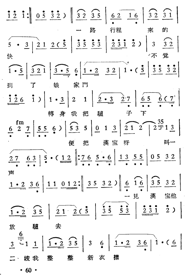 越剧戏曲谱 借罗衣·跑驴