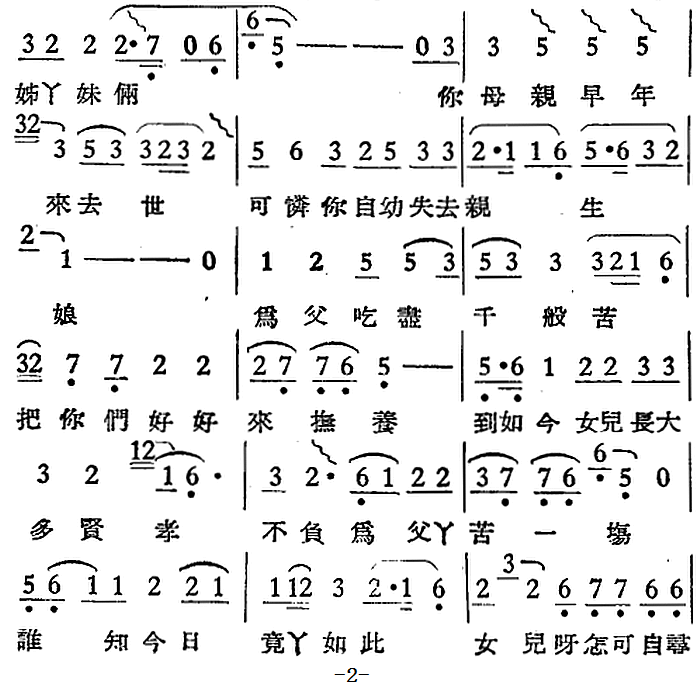 越剧戏曲谱 明月重圆夜（朱士南、何占豪记谱）