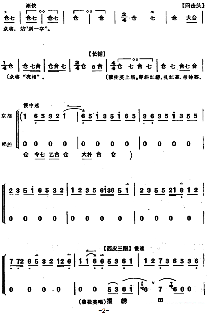 豫剧戏曲谱 穆桂英挂帅 （第八场 发兵）